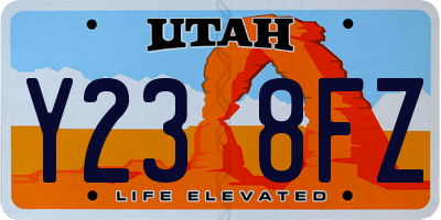 UT license plate Y238FZ