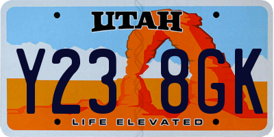 UT license plate Y238GK