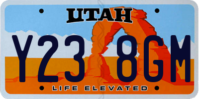 UT license plate Y238GM