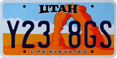 UT license plate Y238GS