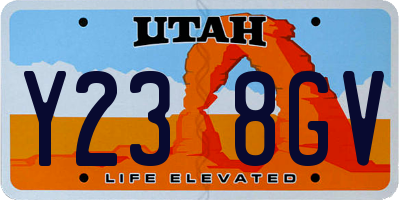 UT license plate Y238GV