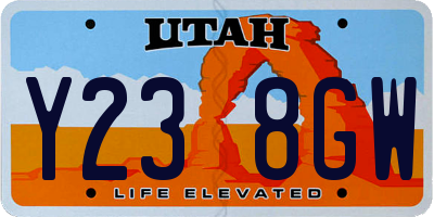 UT license plate Y238GW