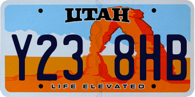UT license plate Y238HB