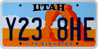 UT license plate Y238HE
