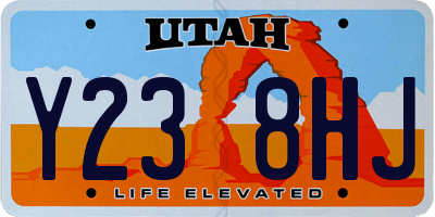 UT license plate Y238HJ