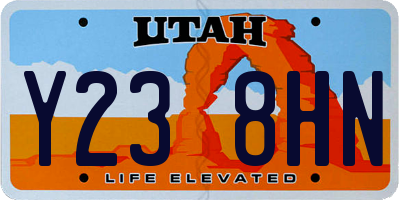UT license plate Y238HN