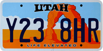 UT license plate Y238HR
