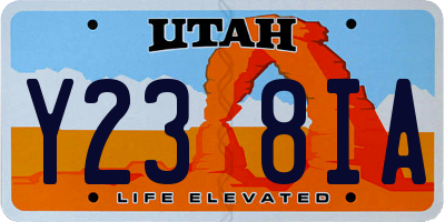 UT license plate Y238IA