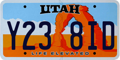 UT license plate Y238ID