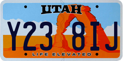 UT license plate Y238IJ
