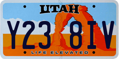 UT license plate Y238IV