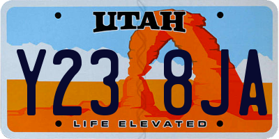 UT license plate Y238JA