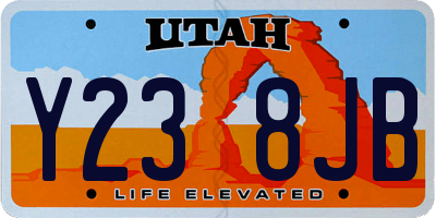 UT license plate Y238JB