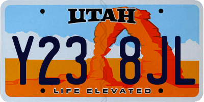 UT license plate Y238JL