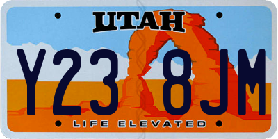 UT license plate Y238JM