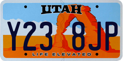 UT license plate Y238JP