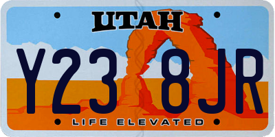 UT license plate Y238JR