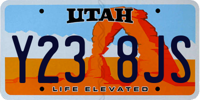 UT license plate Y238JS