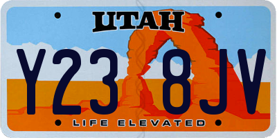 UT license plate Y238JV