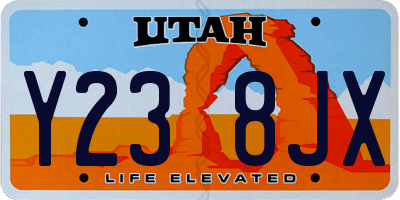 UT license plate Y238JX