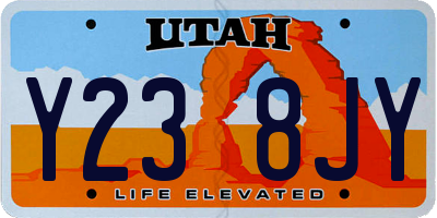 UT license plate Y238JY