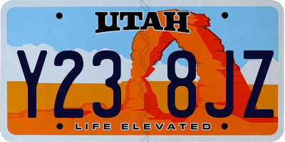 UT license plate Y238JZ
