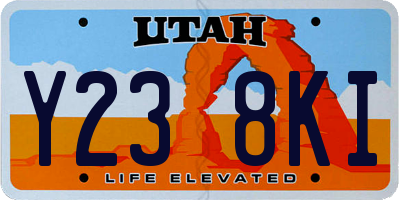 UT license plate Y238KI