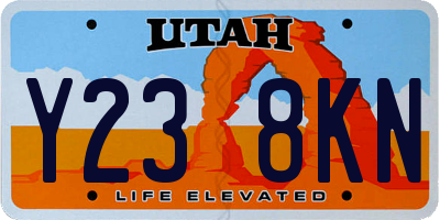 UT license plate Y238KN
