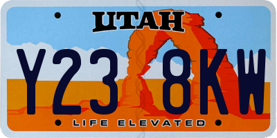UT license plate Y238KW