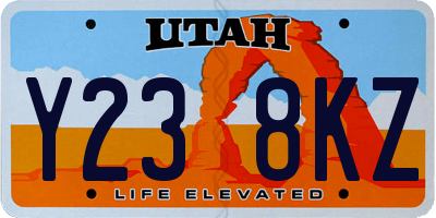 UT license plate Y238KZ