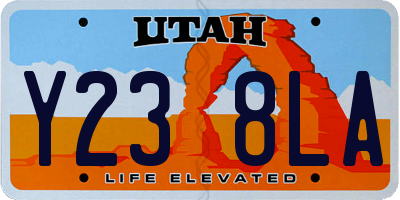 UT license plate Y238LA