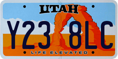 UT license plate Y238LC