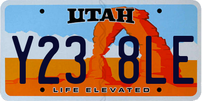 UT license plate Y238LE