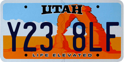 UT license plate Y238LF