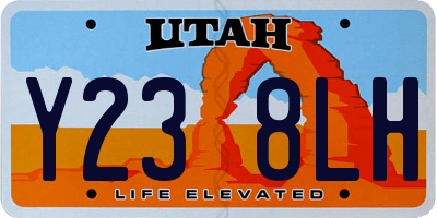 UT license plate Y238LH