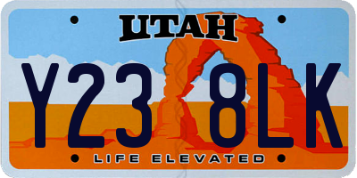 UT license plate Y238LK
