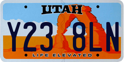 UT license plate Y238LN