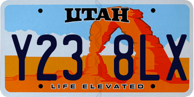 UT license plate Y238LX