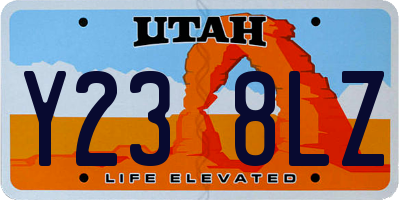 UT license plate Y238LZ