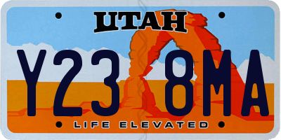 UT license plate Y238MA
