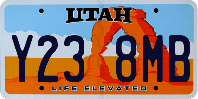 UT license plate Y238MB