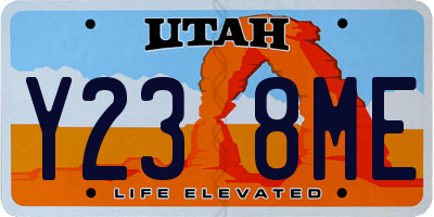 UT license plate Y238ME
