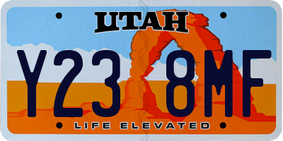 UT license plate Y238MF