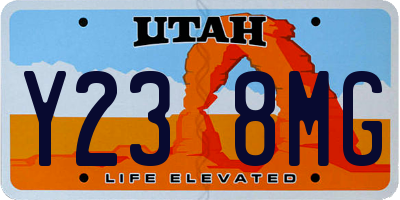 UT license plate Y238MG