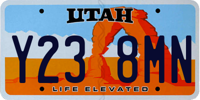 UT license plate Y238MN