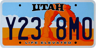UT license plate Y238MO