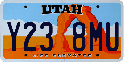 UT license plate Y238MU