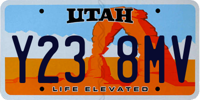 UT license plate Y238MV
