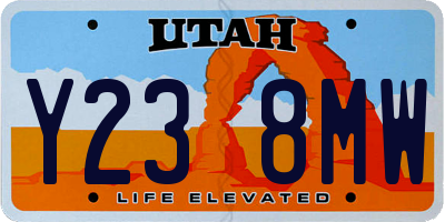 UT license plate Y238MW