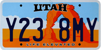 UT license plate Y238MY